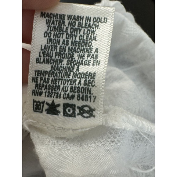 BELLA DAHL Pintucked Shirt White Button Up Short Sleeve MINT - Picture 9 of 14